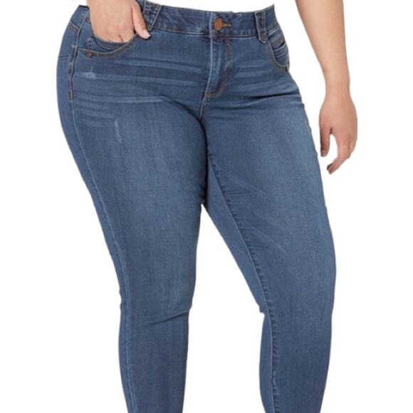 Democracy Jeans Seamless Ankle Skimmer High Rise Dark Wash Women's Size 22 Plus - Picture 1 of 8